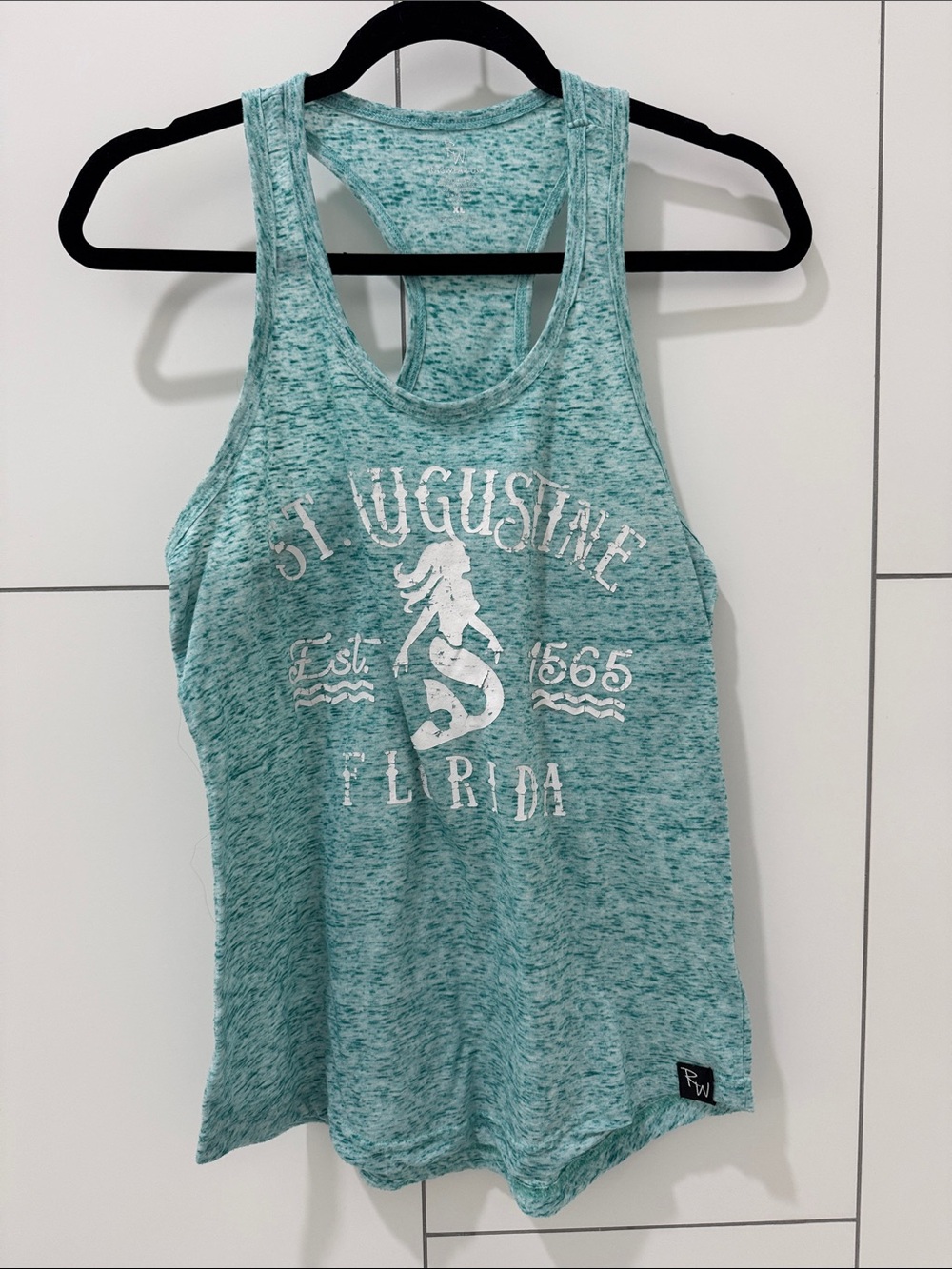 St. Augustine Florida Graphic Racerback Tank Top - Seafoam